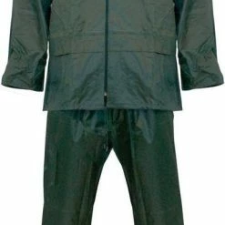 Coupon ???? Merkloos Regenpak Polyester/PVC 2-delig Groen Maat L ????