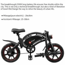 Flash-uitverkoop ???? Gutos DYU D3F Opvouwbare Elektrische Fiets - 250W Aluminiumlegering Fiets ???? -bike shop 495x840