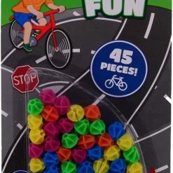 Hete verkoop ⭐ Bike Fun BikeFun Spaakkralen - Fietsversiering - 45 Stuks - Rond - Spaakversiering - Spaakkralen Kinderfiets - Gekleurde Fietskralen Voor Kinderen ????