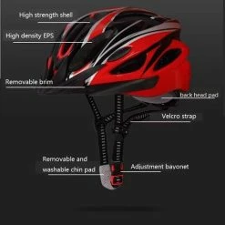 Beste deal ⭐ VFLY Fietshelm-Helmet Scooter-Elektrische Fiets-skateboard-Heren/Dames -54-62cm- Zwart Rood ???? -bike shop 531x840
