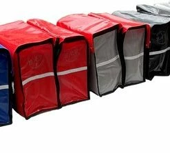Korting ???? BayNL- Waterdicht - Dubbele - Bisonyl - Fietstas- Reflectoren - Grijs En Rood – 34cmX16.2cmX32cm=35 Liter ???? -bike shop 550x222 1