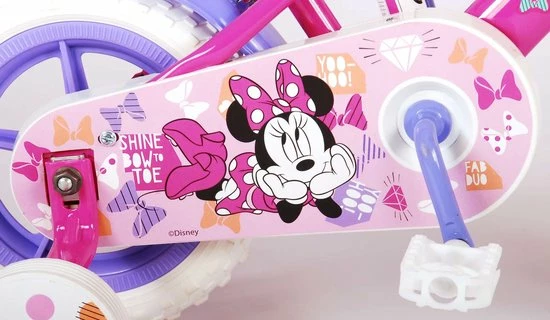 Korting ???? Kinderfiets 10 Inch Disney Minnie Cutest Ever! - Doortrapper - Roze/wit/paars ✨ 4 Korting ???? Kinderfiets 10 Inch Disney Minnie Cutest Ever! - Doortrapper - Roze/wit/paars ✨ - Afbeelding 2