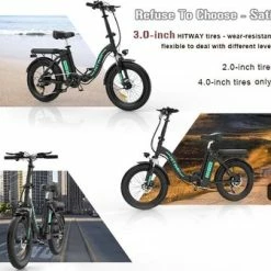 Top 10 ???? HITWAY E-bike Elektrische Fiets 20" Vouwfiets Met Dikke Banden, 250W/36V/11,2Ah Accu, 35-90 Km, Offroad-mountainbike Met Shimano 7 Versnellingen, CityBike Voor Heren En Dames ???? -bike shop 550x336 4