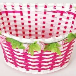 Aanbiedingen ???? Volare Gevlochten Fietsmand Met Bloemen ???? -bike shop 550x356 1