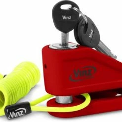 Korting ???? VINZ Baretti Schijfremslot ART4 - Rood ⌛