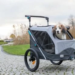 Groothandel ???? Trixie Hondenfietskar Opvouwbaar Grijs (103X74X95 CM) ???? -bike shop 550x366 1