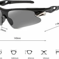 Nieuw ✔️ Garpex? Garpex Fietsbril - Sportbril - Polaroid Zonnebril - Zonnebril - Racefiets - Mountainbike - Motor - Zwart Frame Rode Lens ???? -bike shop 550x366 166