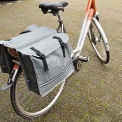 Hete verkoop ???? Discountershop Dubbele Fietstas Waterdicht Met Reflecterende Strepen Voor Extra Veiligheid- Fietstas Grijs ✨ -bike shop 550x366 28