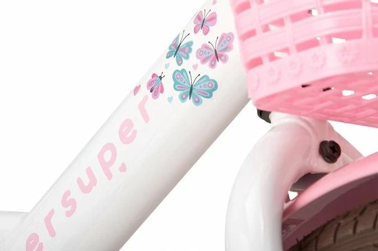 Begroting ???? Supersuper Little Miss - Kinderfiets - Meisjesfiets - 18 Inch - Wit ???? 6 Begroting ???? Supersuper Little Miss - Kinderfiets - Meisjesfiets - 18 Inch - Wit ???? - Afbeelding 4