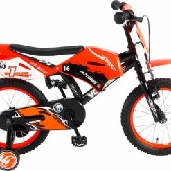 Goedkoopste ???? Volare Motorbike Kinderfiets - Jongens - 16 Inch - Oranje - 95% Afgemonteerd ????