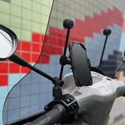 Beste Verkoop ???? MANOS LIBRES - MODEL E PRO | TELEFOONHOUDER SCOOTER, MOTOR, FIETS | WINDSCHERM | UNIVERSEEL | ZWART | PIAGGO | VESPA | ZIP ???? -bike shop 550x412 40