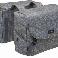 Korting ???? New Looxs Ivy Mondi Joy Dubbele Fietstas - 38 Liter Grijs ????