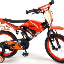 Goedkoopste ???? Volare Motorbike Kinderfiets - Jongens - 16 Inch - Oranje - 95% Afgemonteerd ???? -bike shop 550x420