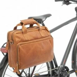Goedkoop ???? New Looxs Cali Leren Laptop Fietstas – 17 Liter - Cognac ???? -bike shop 550x423 2