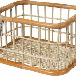 Promo ???? Basil Green Life Fietsmand L - Voor - Ecologisch Rotan - Large - Bruin - 30 Liter ????