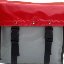 Korting ???? BayNL- Waterdicht - Dubbele - Bisonyl - Fietstas- Reflectoren - Grijs En Rood – 34cmX16.2cmX32cm=35 Liter ???? -bike shop 550x446 1