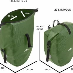 Beste Verkoop ✨ Dutch Mountains Enkele Fietstas | Sterke En 100% Waterdichte Fietstas En Schoudertas In 1 | 24 Liter | Groen ???? -bike shop 550x451 2