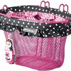 Beste deal ❤️ Basil Jasmin Baboushka Kinderfietsmand - Staal - Inclusief Haken - Zwart ????