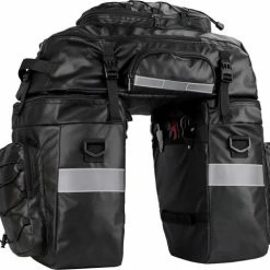 Coupon ???? Fietstassen Dubbel 65L Waterdichte Tas Bagagedrager Fiets Rugzak Regenhoes UPGRADE Zwart - RHINOWALK - 3 In 1 Multifunctionele Fietstas ???? -bike shop 550x481 6