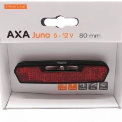 Nieuw ???? AXA - Juno E-bike 6-12V - Fiets Achterlicht - LED Fietsverlichting - 80 Mm - Rood ???? -bike shop 550x491
