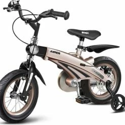 Gloednieuw ???? Merkloos Kinderfiets Metallic Taupe Goud Met Zijwieltjes 16 Inch | Handremmen | Jongens | Meisje | Cadeau | Sinterklaas | Kerst | Verjaardag | Peuter | Kleuter | Driewieler | Gepersonaliseerd ⌛ -bike shop 550x499 1