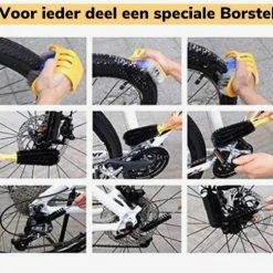 Aanbiedingen ???? Qbike 8 Stuks Professionele Onderhoud Schoonmaak Set Voor Fietsen - Mountainbikes - Kettingreiniger Gereedschap - Bandenborstel - Remschijf Reiniger - Fiets Reinigen - Ketting Schoonmaak Set - Fietsreinigingsset - Borstel Voor Fietsketting ???? -bike shop 550x502 5
