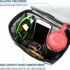 Gloednieuw ???? Opline Stuurtas Fiets - Afneembare Fietstas Stuur Met Smartphone Houder - Met Isolatie - Telefoon Fiets Tas - Waterproof - Zwart ???? -bike shop 550x504