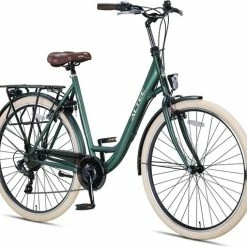 Flash-uitverkoop ???? Altec Metro Damesfiets 28 Inch 55cm Army Green 7v ???? -bike shop 550x510 1