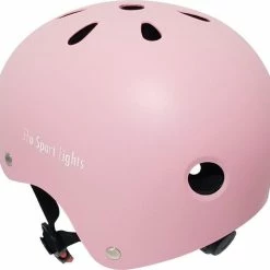 Goedkoop ???? Kinderfietshelm Pro Sport Lights - Skate Fietshelm Voor Kinderen - Matt Roze Pink - Kinderhelm 53 - 60 Cm ???? -bike shop 550x514 5