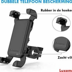 Gloednieuw ❤️ Luxema Telefoonhouder Fiets - Universeel - Telefoonhouder Motor - Telefoonhouder Scooter - 360 Graden Draaibaar- Smartphone & GSM Telefoon Fietshouder - IPhone - Samsung - Extra Stevig - Nieuwste Versie - Zwart - Topcadeau ???? -bike shop 550x515 4