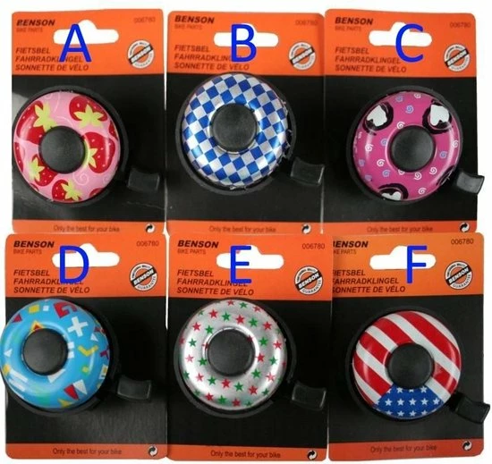 Nieuw ❤️ Benson Fietsbel - Kind - Kleur Print- 52 Mm - Mix ???? 9 Nieuw ❤️ Benson Fietsbel - Kind - Kleur Print- 52 Mm - Mix ???? - Afbeelding 7