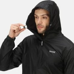 Beste Pirce ???? Regatta Pack-It II Regenjas - Maat M - Mannen - Zwart ⌛ -bike shop 550x524 3