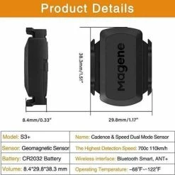 Begroting ✔️ Magene S3+ Snelheidssensor Of Cadanssensor Met Dual Mode (met Nederlandse Handleiding) - Speedsensor Snelheidsensor Is Compatibel Met Wahoo, Garmin, Mio, IPhone En Samsung - ANT+/BT4.0 ✔️ -bike shop 550x526 4
