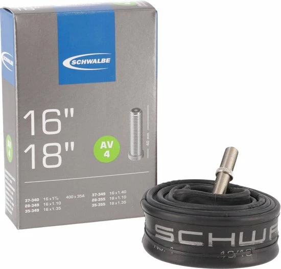 Hete verkoop ???? Schwalbe Binnenband 16/18 Inch (37-340, 28/37-349, 28/35-355) Av 40 Mm ???? 8 Hete verkoop ???? Schwalbe Binnenband 16/18 Inch (37-340, 28/37-349, 28/35-355) Av 40 Mm ???? - Afbeelding 6