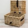 Nieuw ???? Migo Styling Fietsmand - Met Deksel - Bakkersmand - 42x32xH23 - Riet - Rotan - Naturel - Leren Riempje ????
