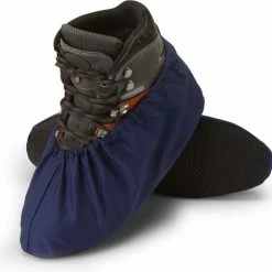 Flash-uitverkoop ???? Overschoen-Kampioen 2 PAAR - Overschoen Witte Zool - Antislip - Maat 40-45 Marine Blauw - Wasbaar ⭐