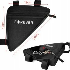 Beste Verkoop ❤️ Forever FB-100 - Outdoor Frame Fietstas 1l - Zwart ???? -bike shop 550x538 10