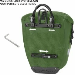 Beste Verkoop ✨ Dutch Mountains Enkele Fietstas | Sterke En 100% Waterdichte Fietstas En Schoudertas In 1 | 24 Liter | Groen ???? -bike shop 550x538 7