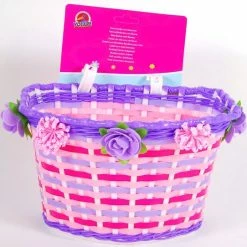 Aanbiedingen ???? Volare Gevlochten Fietsmand Met Bloemen ???? -bike shop 550x542