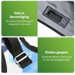 Nieuw ???? Ekostar Dubbele Fietstas - NIEUW - Waterdicht - 46 Liter - Reflectoren Camouflage Blauw OOK Voor Elektrische Fietsen ???? -bike shop 550x543 9