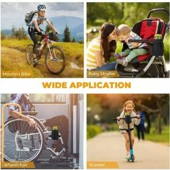 Goedkoopste ???? Opline Fiets Beker Houder - Fiets Waterfles - Drinkfles - Houder Fiets Stuur Bekerhouder Met Mesh Zakken Telefoon Tas Voor Cruiser, Mountainbike, Scooter, Vouwen, Racefiets, Rolstoel, Kinderwagen - LB-546 ???? -bike shop 550x545 9