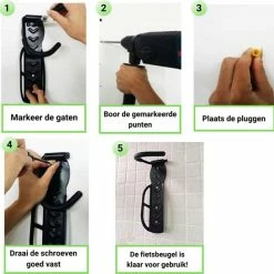 Aanbiedingen ???? Merkloos Fiets Ophangsysteem -fietshaak- Muurbeugel Fiets- Ophangbeugel Fiets-Fietsbeugel Muur- Geschikt Voor Mountainbikes En Racefietsen- Max 30 Kg- Incl. Montagemateriaal Met Potlood- Geschikt Voor Stevige/gladde Muur ???? -bike shop 550x546