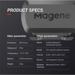 Begroting ✔️ Magene S3+ Snelheidssensor Of Cadanssensor Met Dual Mode (met Nederlandse Handleiding) - Speedsensor Snelheidsensor Is Compatibel Met Wahoo, Garmin, Mio, IPhone En Samsung - ANT+/BT4.0 ✔️ -bike shop 550x547 8