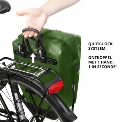 Beste Verkoop ✨ Dutch Mountains Enkele Fietstas | Sterke En 100% Waterdichte Fietstas En Schoudertas In 1 | 24 Liter | Groen ???? -bike shop 550x548 6