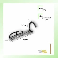 Aanbiedingen ???? Merkloos Fiets Ophangsysteem -fietshaak- Muurbeugel Fiets- Ophangbeugel Fiets-Fietsbeugel Muur- Geschikt Voor Mountainbikes En Racefietsen- Max 30 Kg- Incl. Montagemateriaal Met Potlood- Geschikt Voor Stevige/gladde Muur ???? -bike shop 550x549