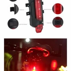 Kopen ???? Eforyou Oplaadbare USB Fiets Verlichting Zadelpost - Rood ???? -bike shop 550x550 117