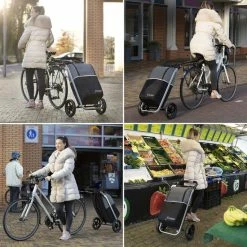 Begroting ???? Shoppingcruiser 2 In 1 Boodschappentrolley Voor Achter De Fiets - Fietskar - Robuuste Boodschappenwagen - Allround Bagagekar ???? -bike shop 550x550 122