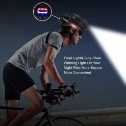 Aanbiedingen ???? MTB Helm Met Verlichting | E-bike | Pro Fietshelm Met Verlichting | Licht Van Gewicht | Ingebouwde Led Lamp Als Voorlicht + Zijlicht En Achterlicht > Sport Lights, Blauw , Merk Rockbros ???? -bike shop 550x550 361