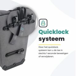 Promo ???? Voltano Luxe E-bike Fietstas 28L Grijs Pakaftas Met Laptop Vak 100% Waterdicht - Met Gratis Schouderband ???? -bike shop 550x550 392