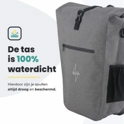 Promo ???? Voltano Luxe E-bike Fietstas 28L Grijs Pakaftas Met Laptop Vak 100% Waterdicht - Met Gratis Schouderband ???? -bike shop 550x550 393